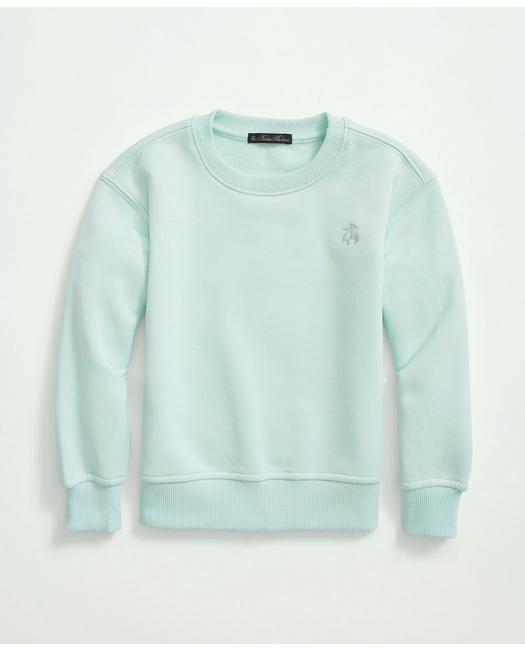 Brooks Brothers Kids'  Girls Terry Sweatshirt | Aqua | Size 8