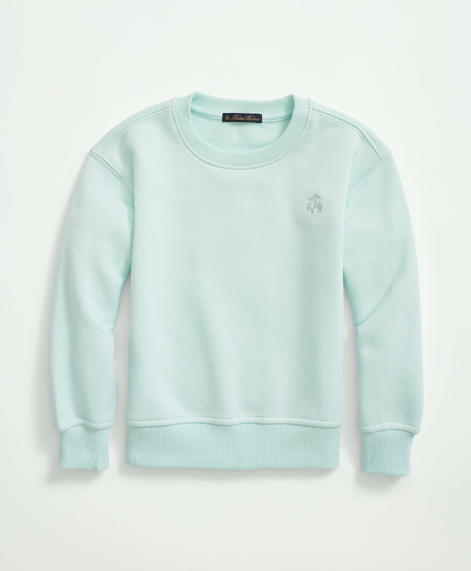 Brooks Brothers Kids'  Girls Terry Sweatshirt | Aqua | Size 8