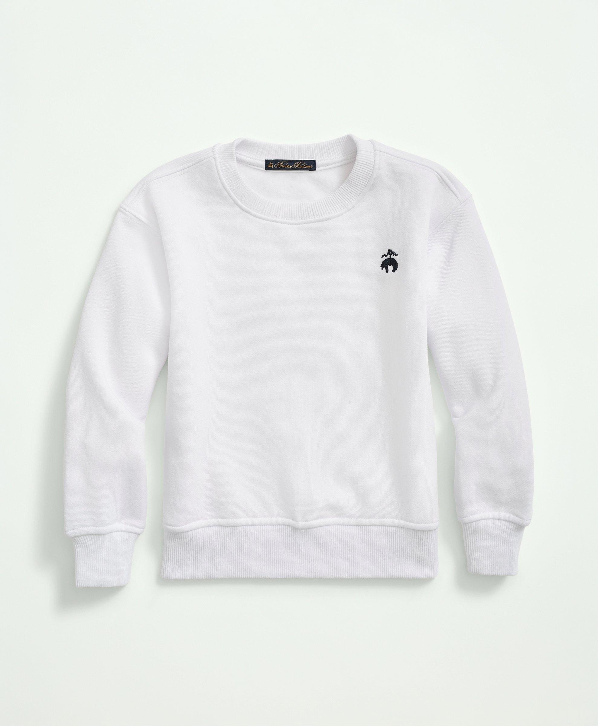 Brooks Brothers Kids'  Girls Terry Sweatshirt | White | Size 10