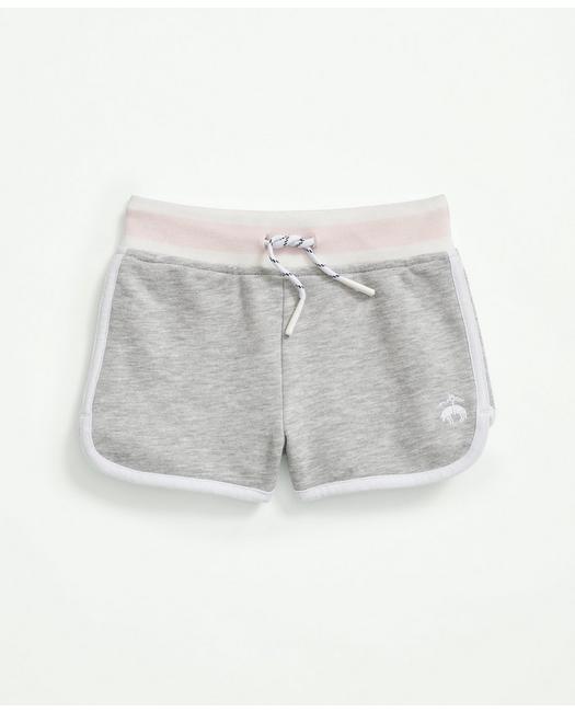 Brooks Brothers Kids'  Girls Cotton Fleece Shorts | Grey Heather | Size 10