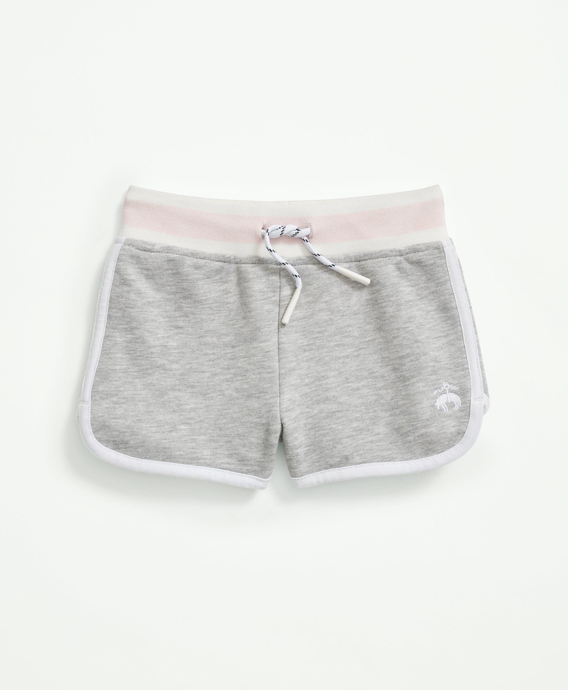 Brooks Brothers Kids'  Girls Cotton Fleece Shorts | Grey Heather | Size 10