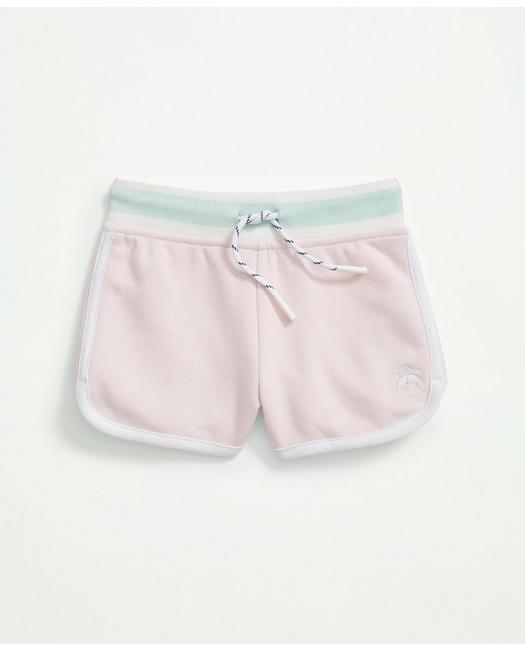 Brooks Brothers Kids'  Girls Cotton Fleece Shorts | Pink | Size 10
