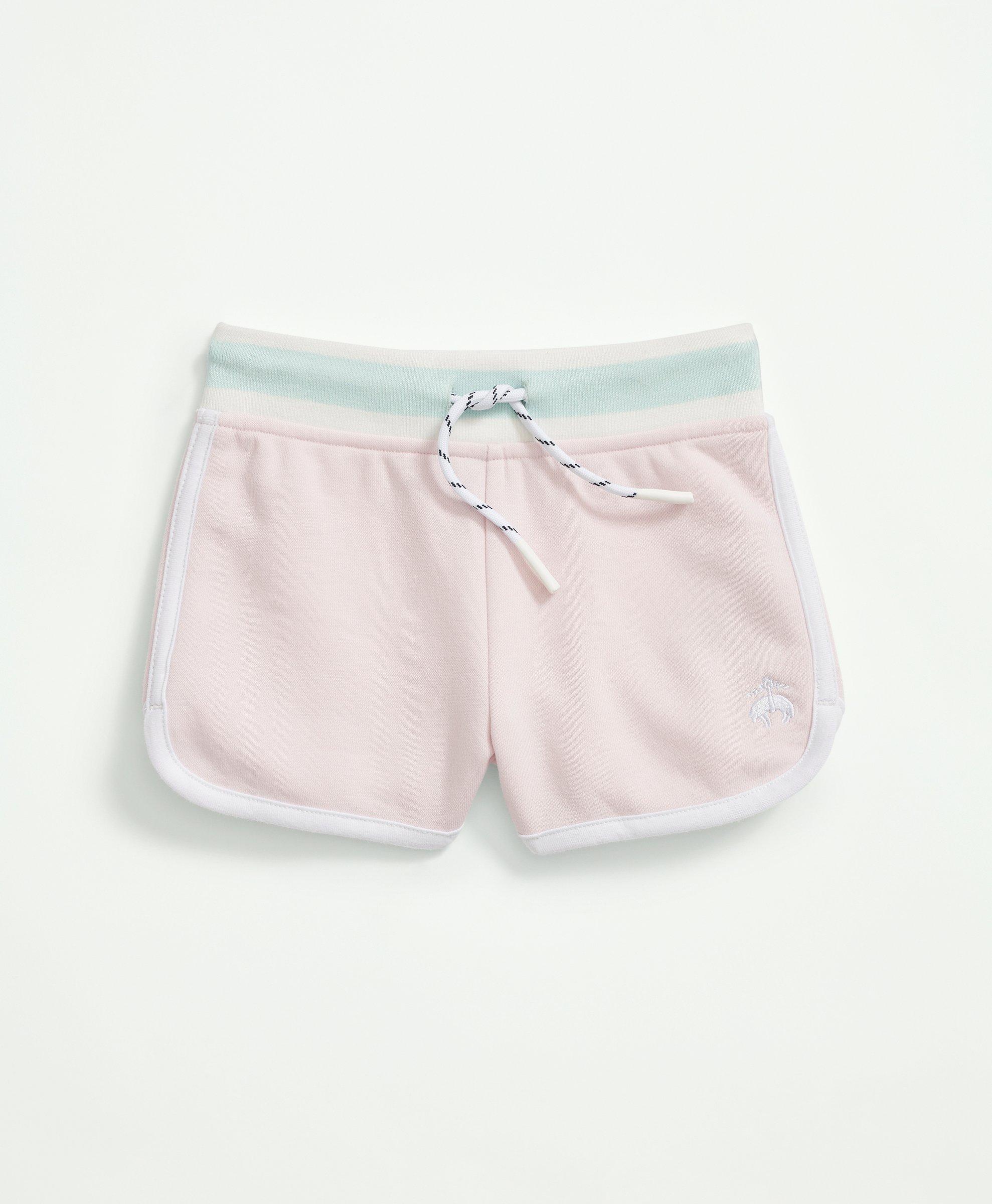 Brooks Brothers Kids'  Girls Cotton Fleece Shorts | Pink | Size 10