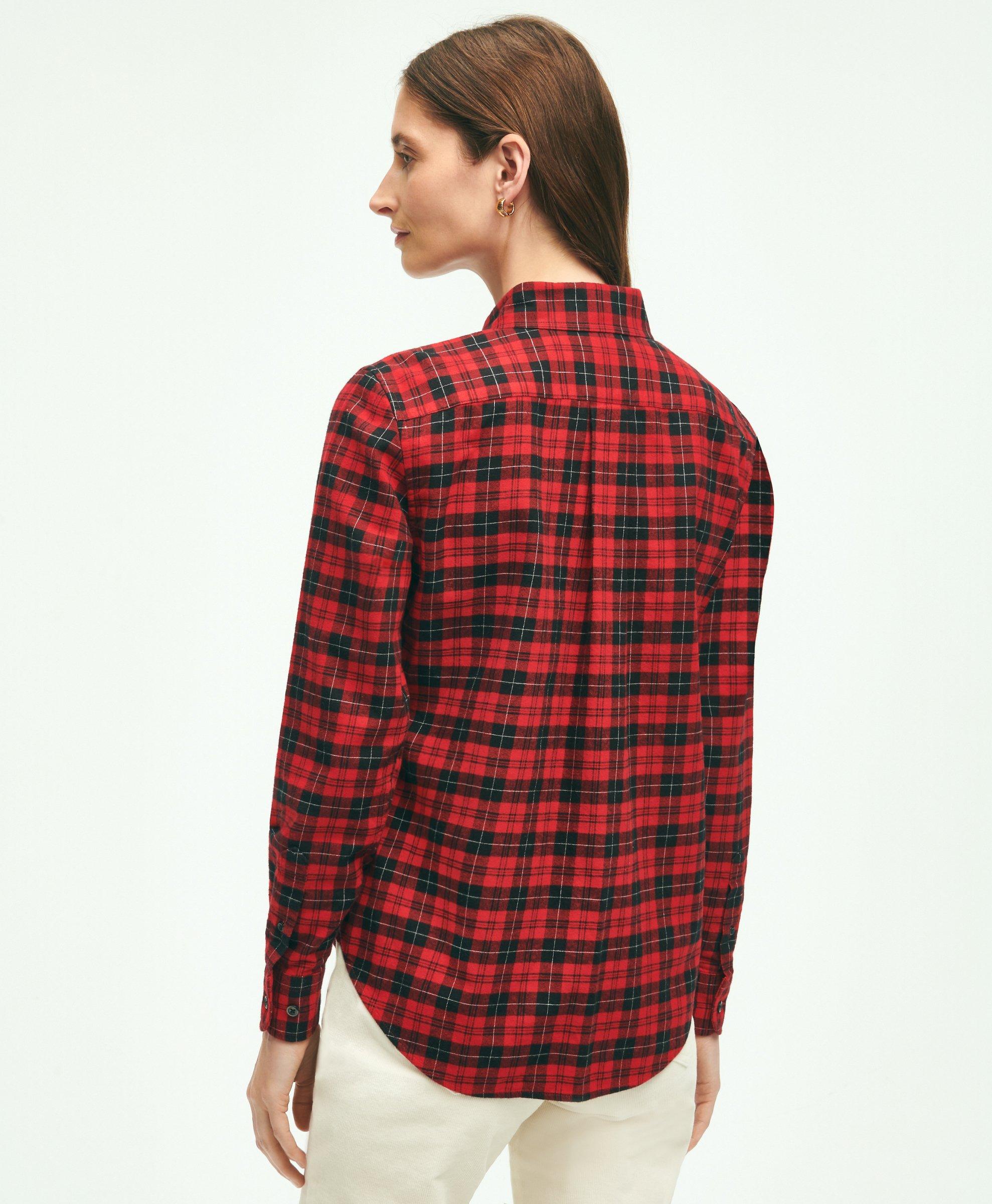Brooks Brothers Women's Classic Fit Flannel Shirt