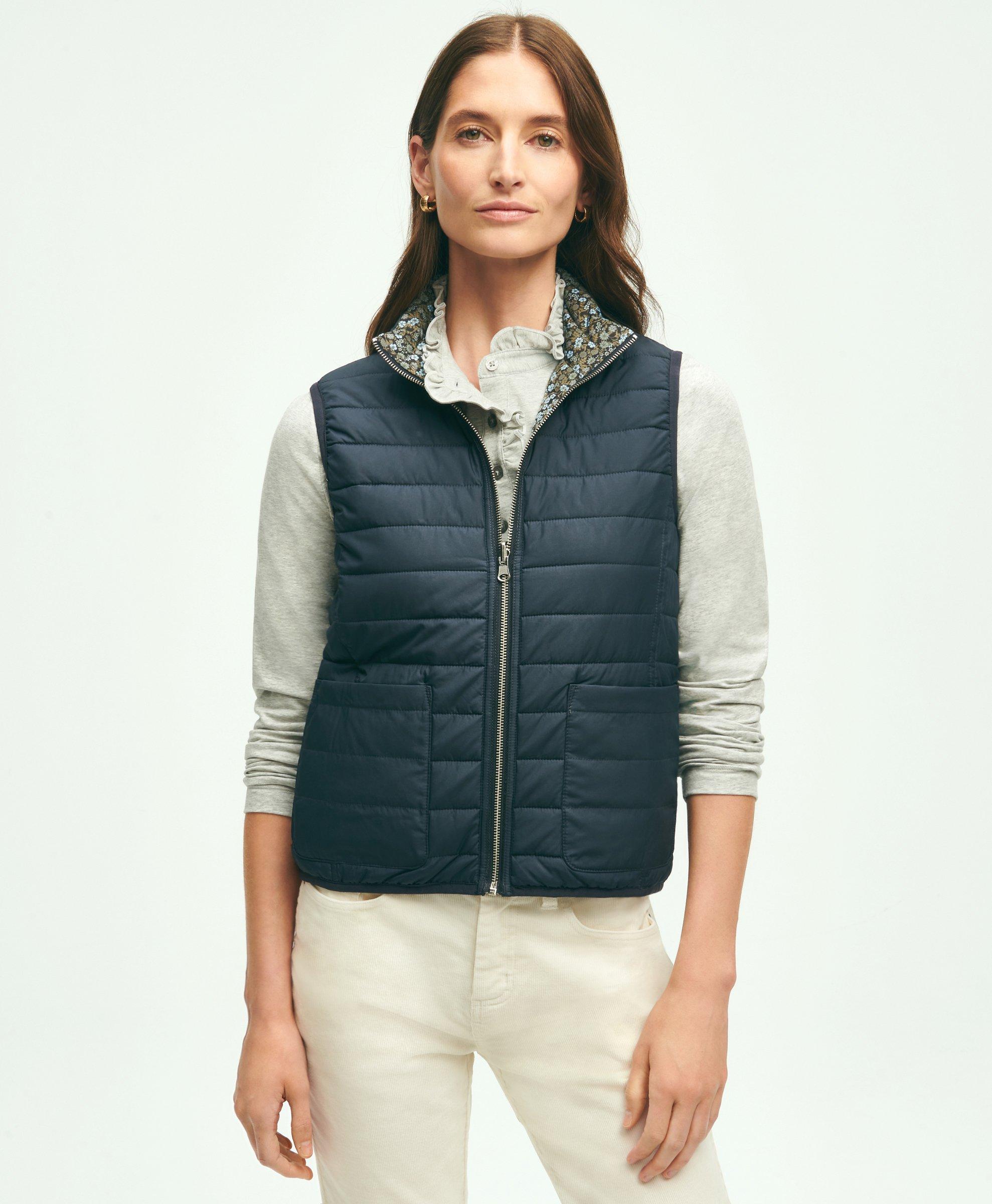 Merino Wool Blend Quilted Sweater Vest