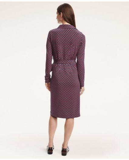 Foulard Print Knit Dress