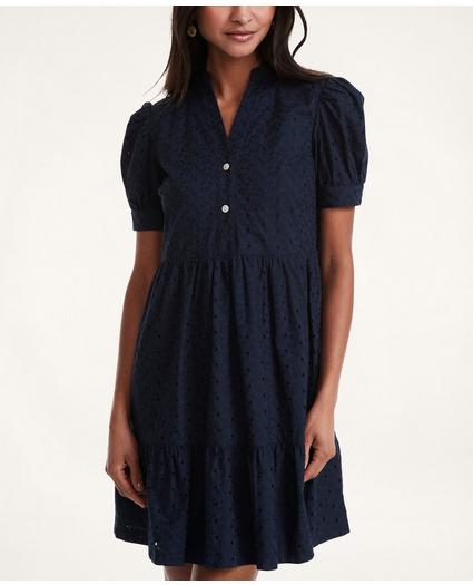 Cotton Tiered Eyelet Dress