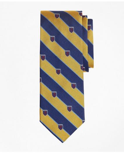 Rugby Stripe Tie with Golden Fleece Shield