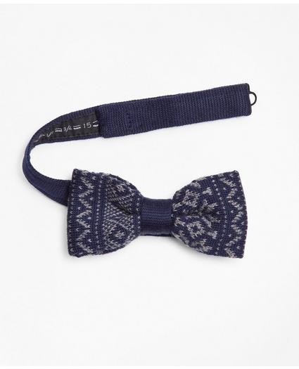 Fair Isle Pre-Tied Knit Bow Tie