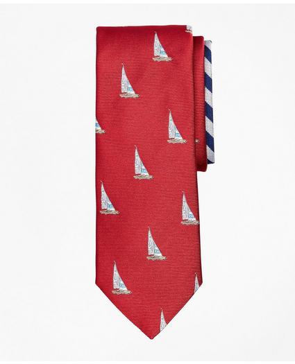 Sailboat and Stripe Tie