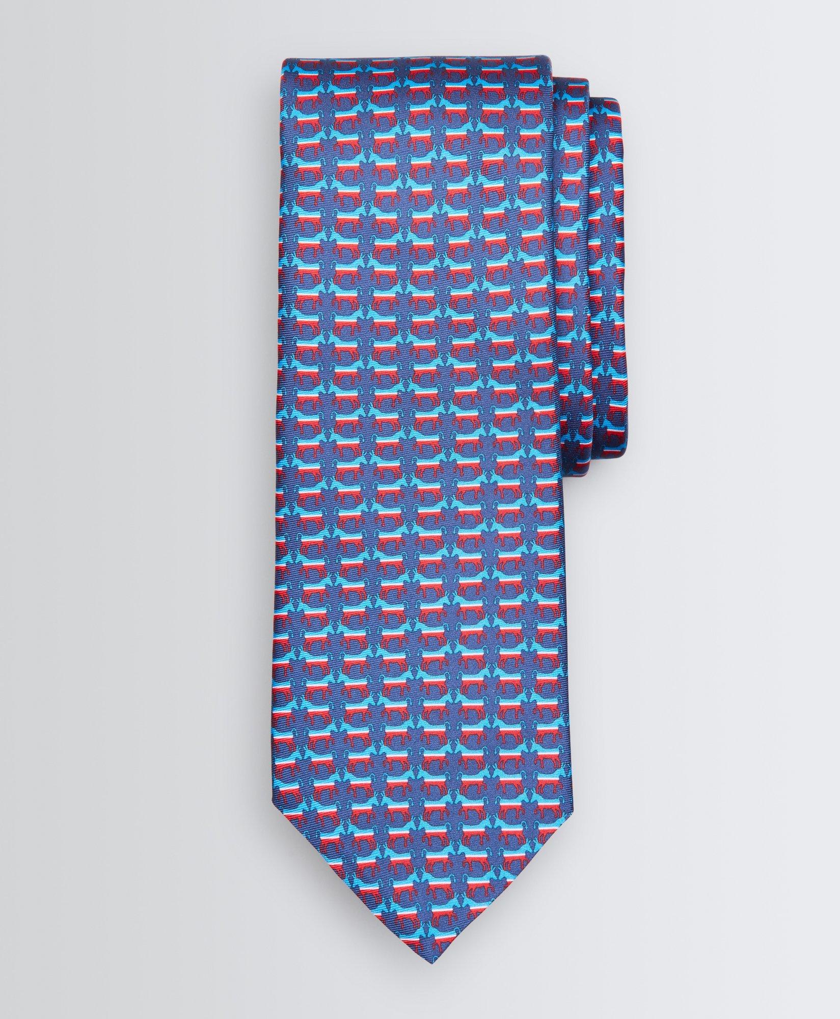 Brooks Brothers Donkey-patterned Tie | Navy | Size Regular