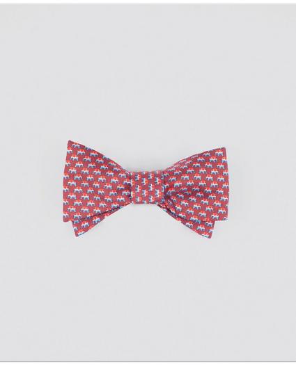 Elephant-Patterned Bow Tie