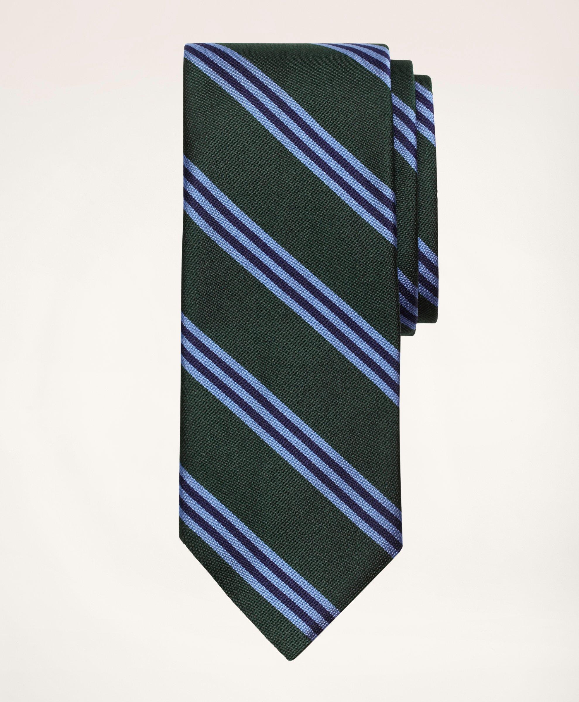 Brooks Brothers Rep Tie | Green/light Blue | Size Regular In Green,light Blue