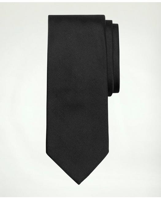 Brooks Brothers Solid Rep Tie | Black | Size Regular