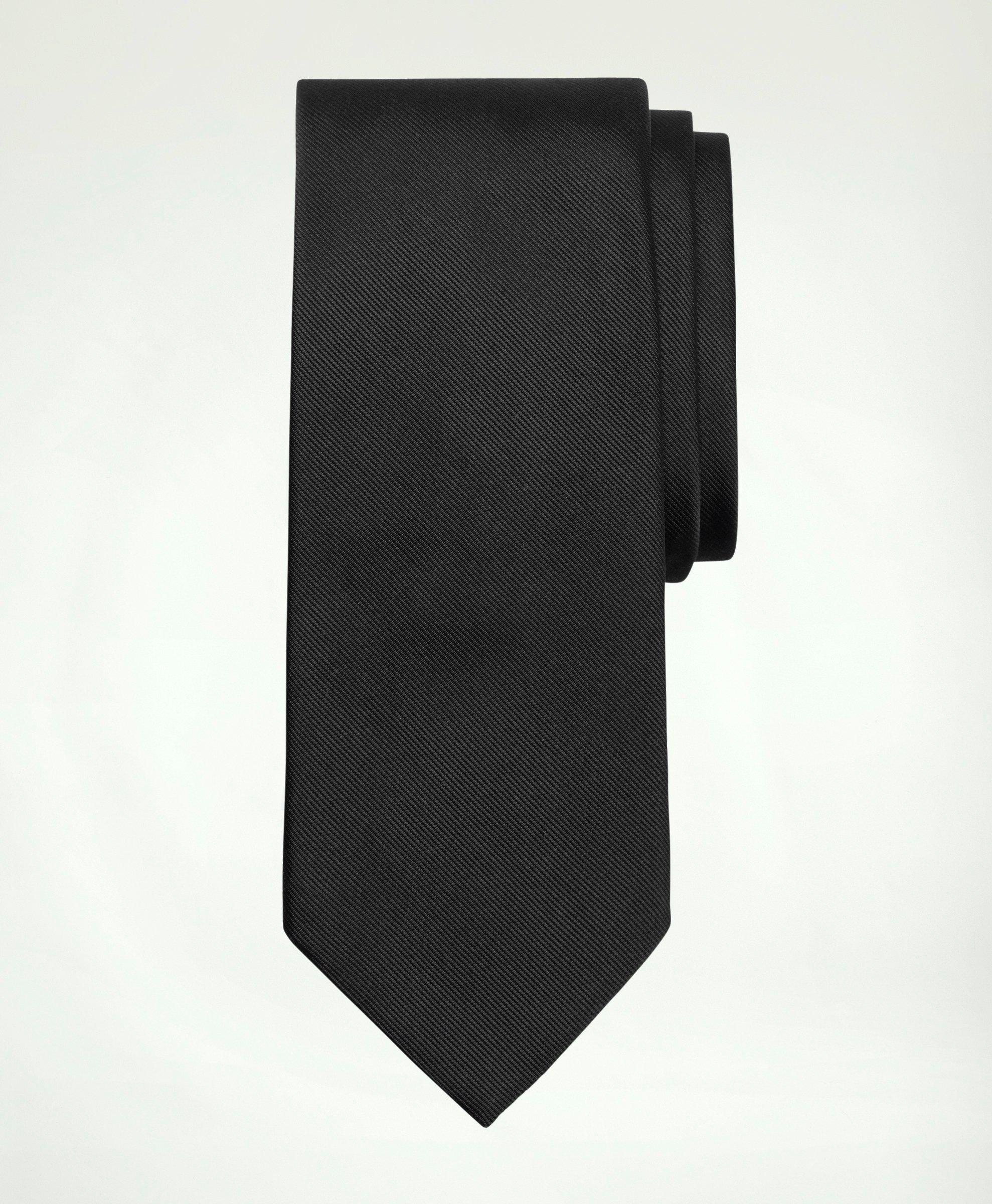 Brooks Brothers Solid Rep Tie | Black | Size L/xl