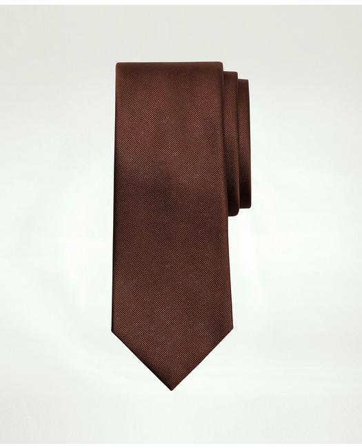 Brooks Brothers Solid Rep Tie | Brown | Size L/xl