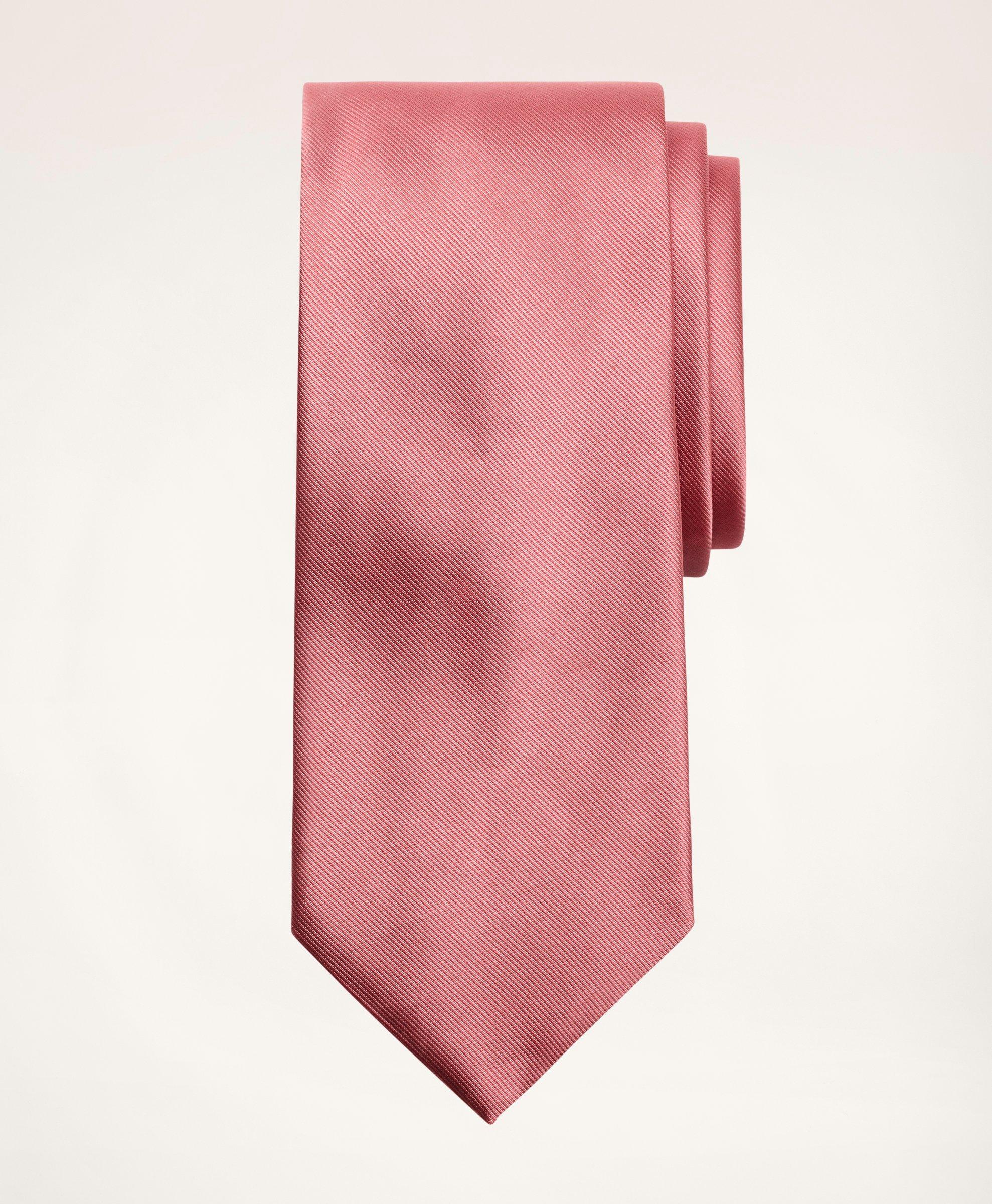 Brooks Brothers Solid Rep Tie | Pink | Size Regular