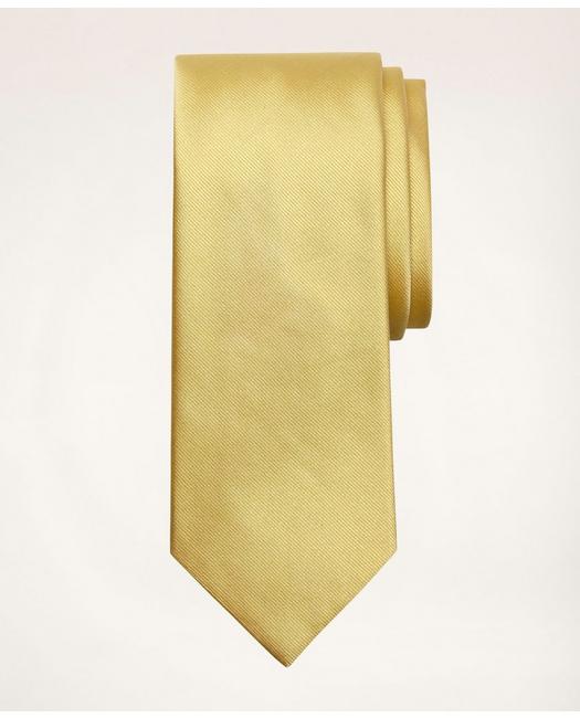 Brooks Brothers Solid Rep Tie | Yellow | Size Regular