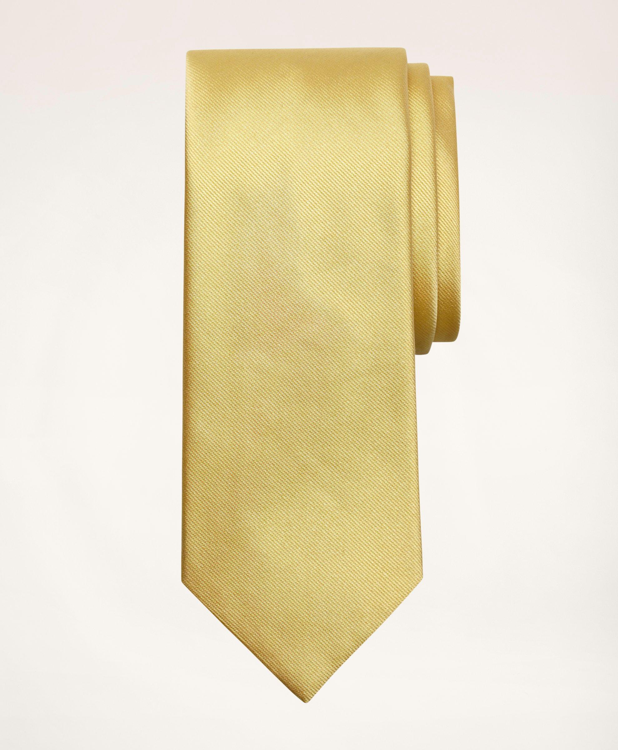 Brooks Brothers Solid Rep Tie | Yellow | Size Regular