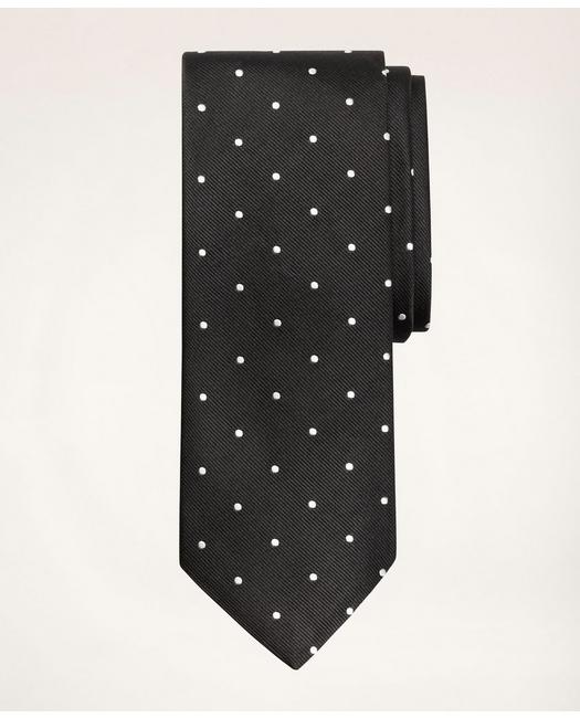 Brooks Brothers Dot Rep Tie | Black/white | Size Regular In Black,white