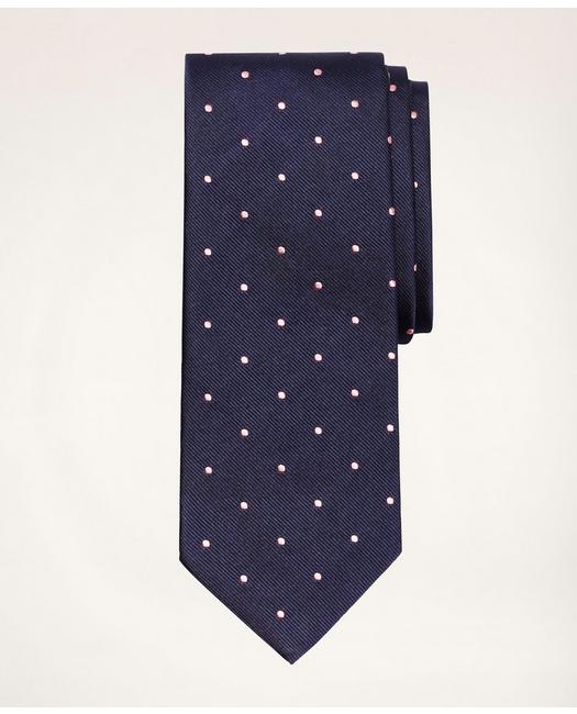 Brooks Brothers Dot Rep Tie | Navy/pink | Size L/xl In Navy,pink