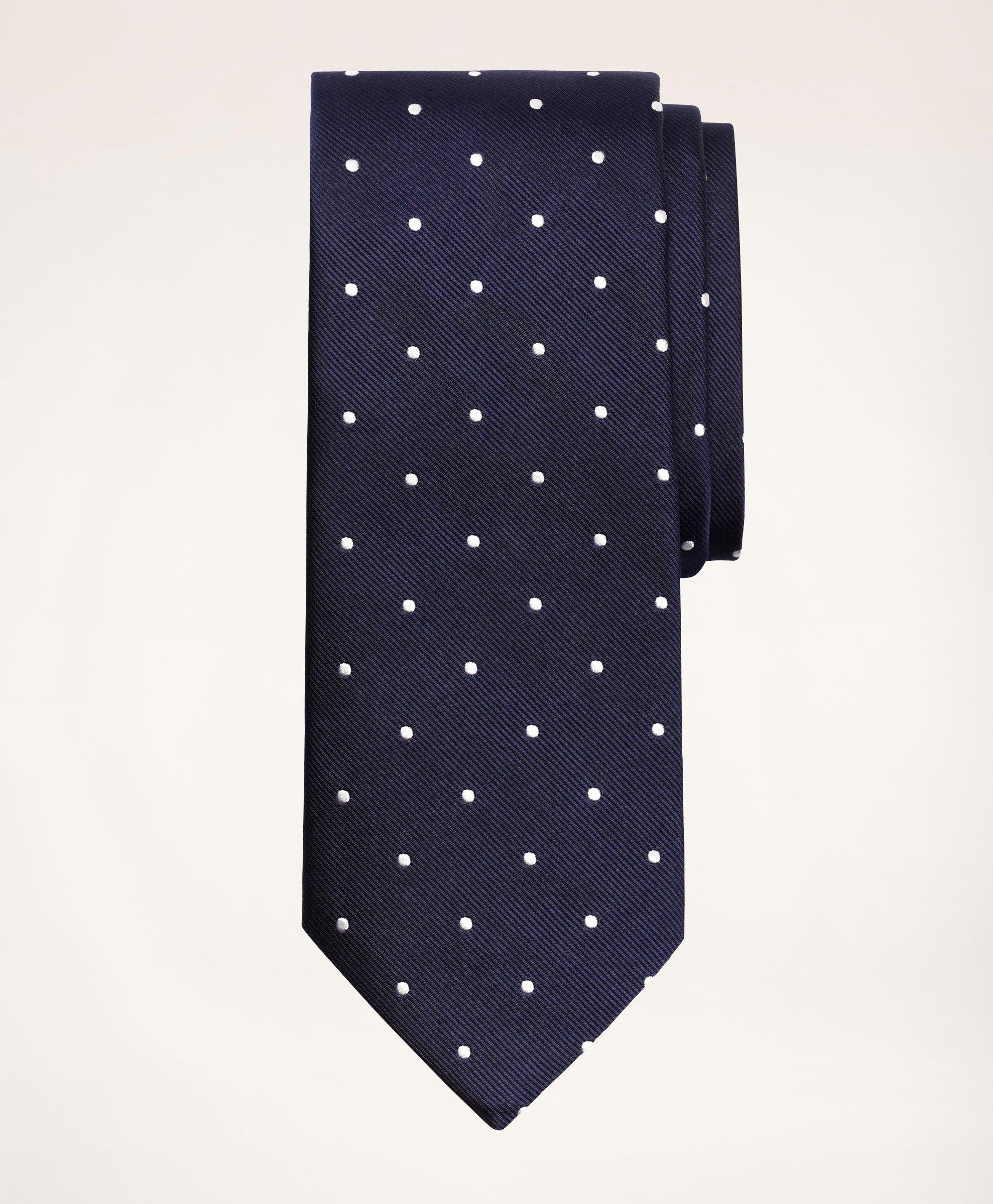 Brooks Brothers Dot Rep Tie | Navy | Size L/xl