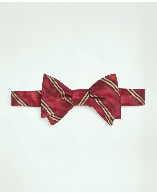 Brooks Brothers Mini Stripe Bow Tie | Red/gold In Red,gold