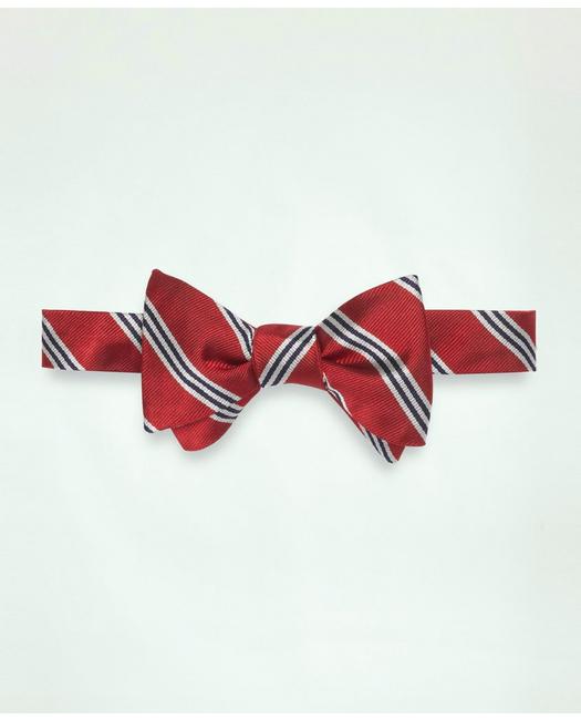 Brooks Brothers Mini Stripe Bow Tie | Red/white In Red,white
