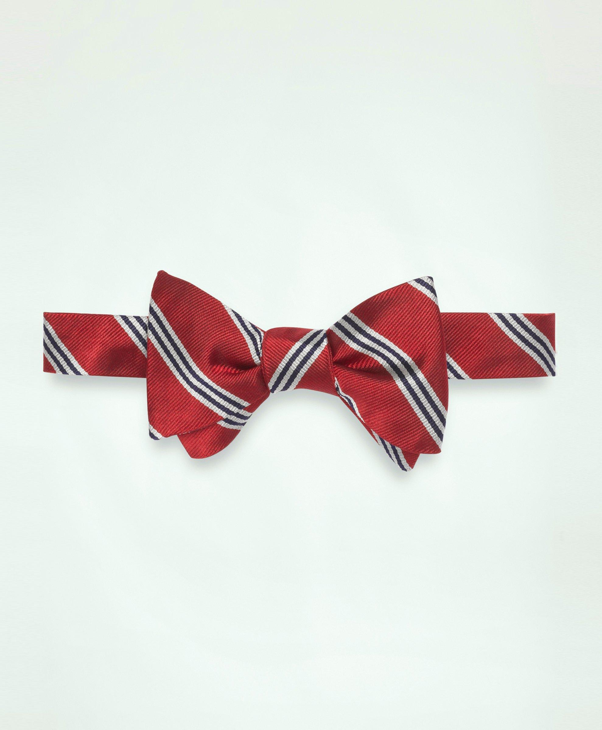 Brooks Brothers Mini Stripe Bow Tie | Red/white In Red,white