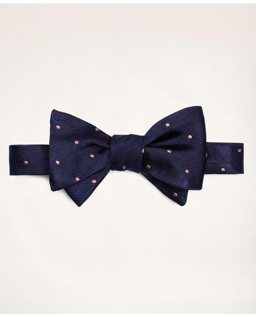 Brooks Brothers Dot Bow Tie | Navy/pink In Navy,pink