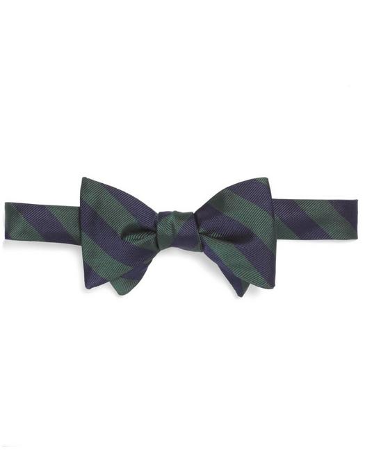 Brooks Brothers Stripe Bow Tie | Green
