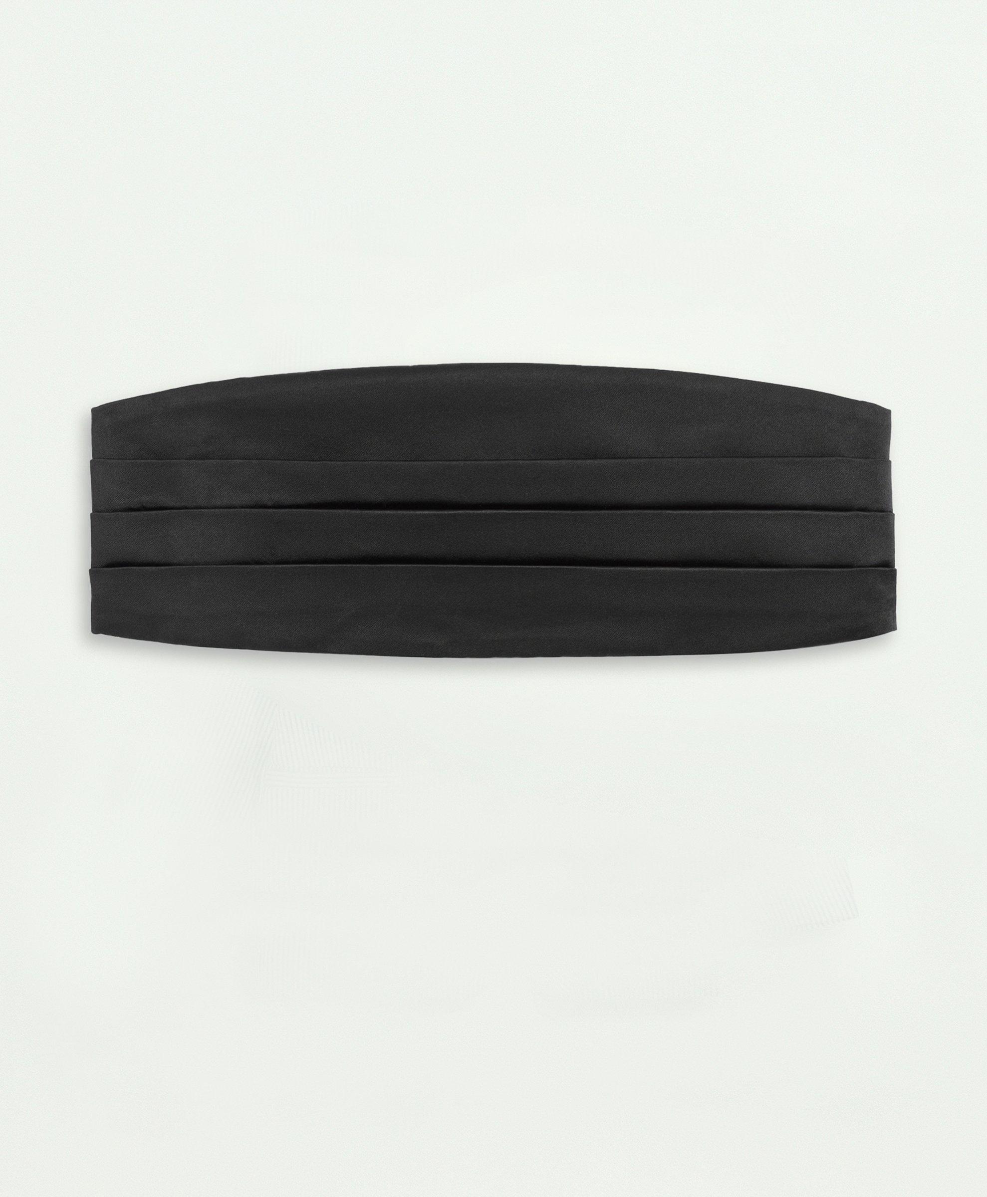 Brooks Brothers Silk Cummerbund In Black