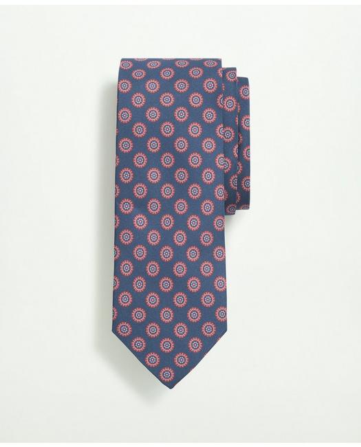 Brooks Brothers Silk Foulard Print Tie | Navy/red | Size Regular In Navy,red