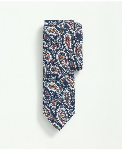 Silk Paisley Print Pattern Tie