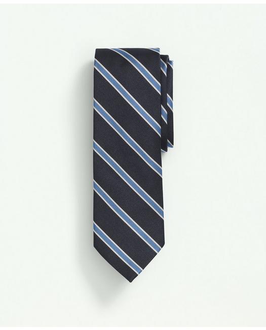 Brooks Brothers Silk Mini Bb#2 Rep Stripe Tie | Navy/blue | Size Regular In Navy,blue
