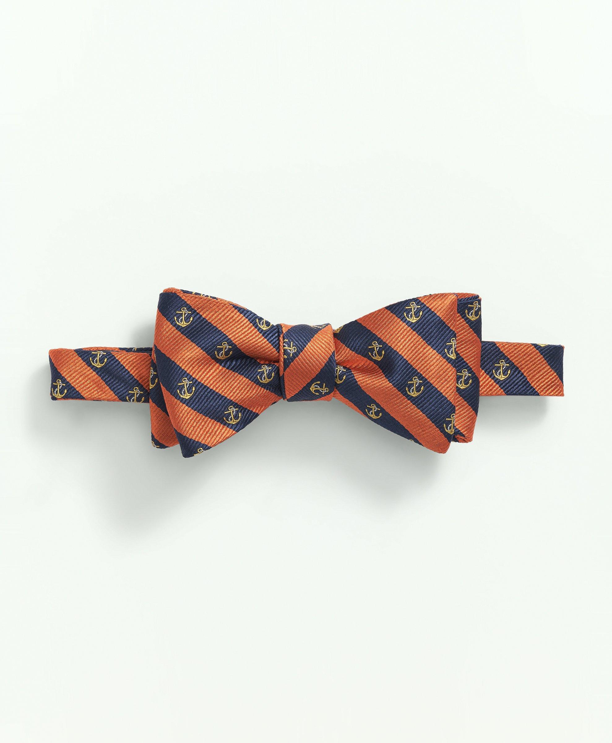 Preppy Orange and Navy Blue Suspenders Braces by Brooks Brothers