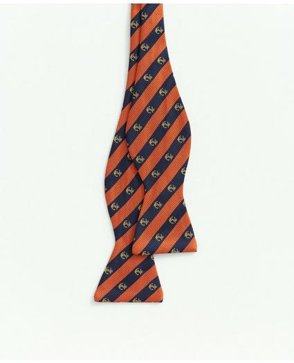 Silk Anchor Striped Bow Tie