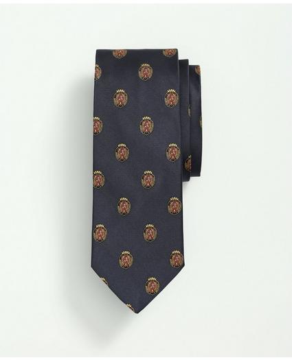 Silk BB Crest Embroidered Tie