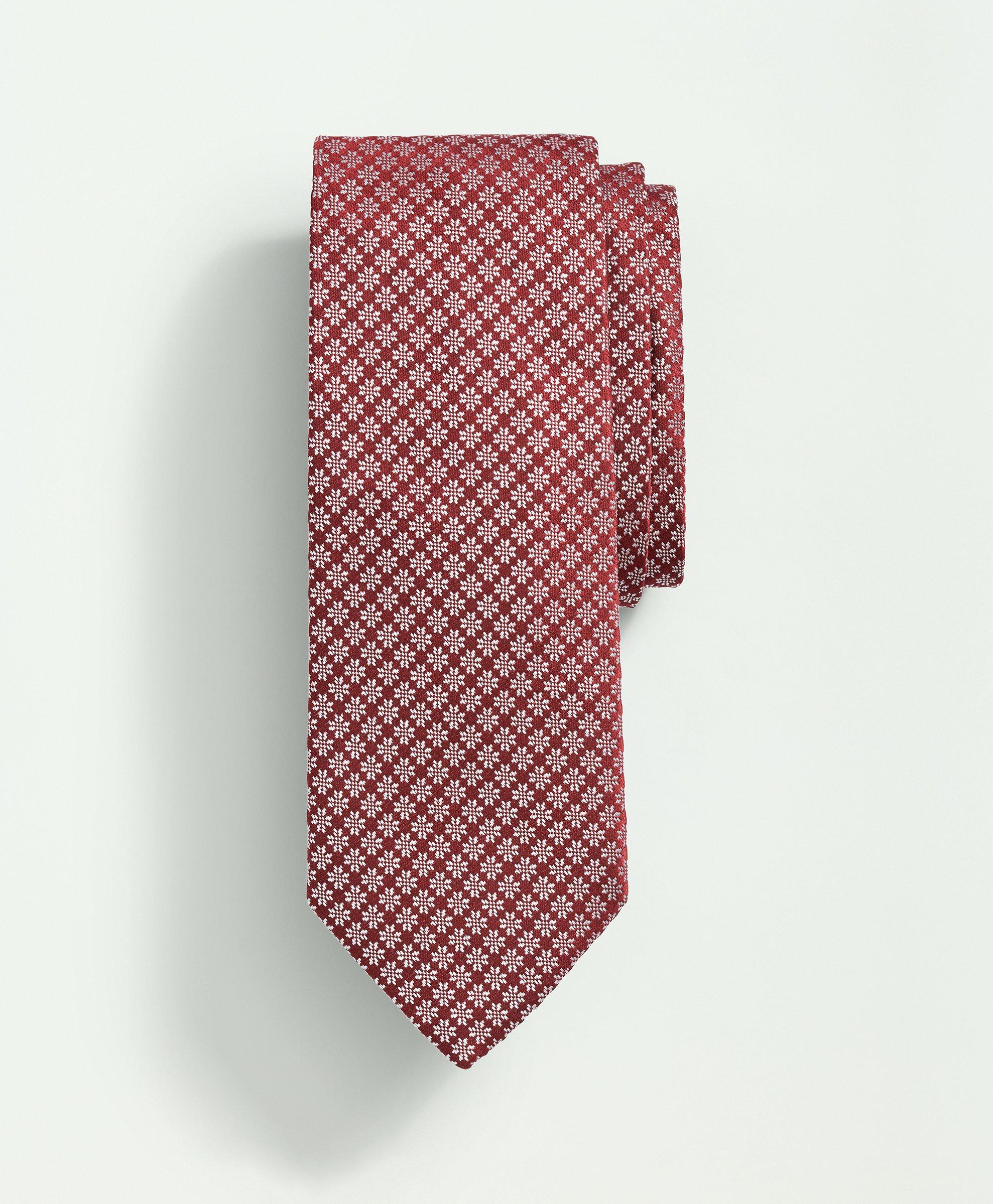 Silk Holiday Snow Flake Tie
