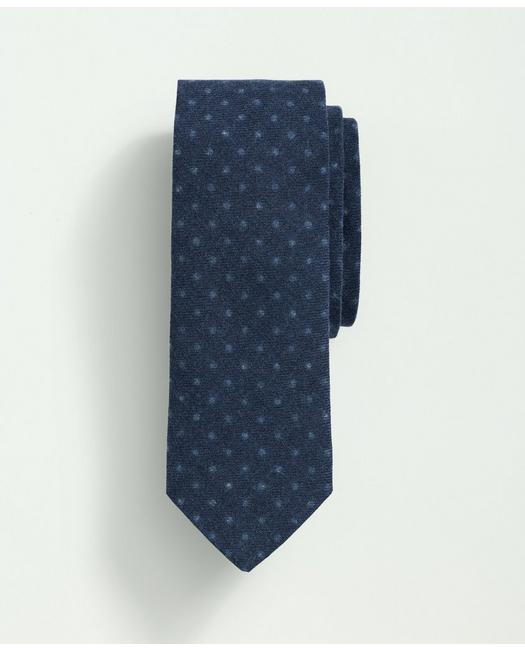 Brooks Brothers Wool Golden Fleece Dot Tie | Blue/grey | Size Regular In Blue,grey
