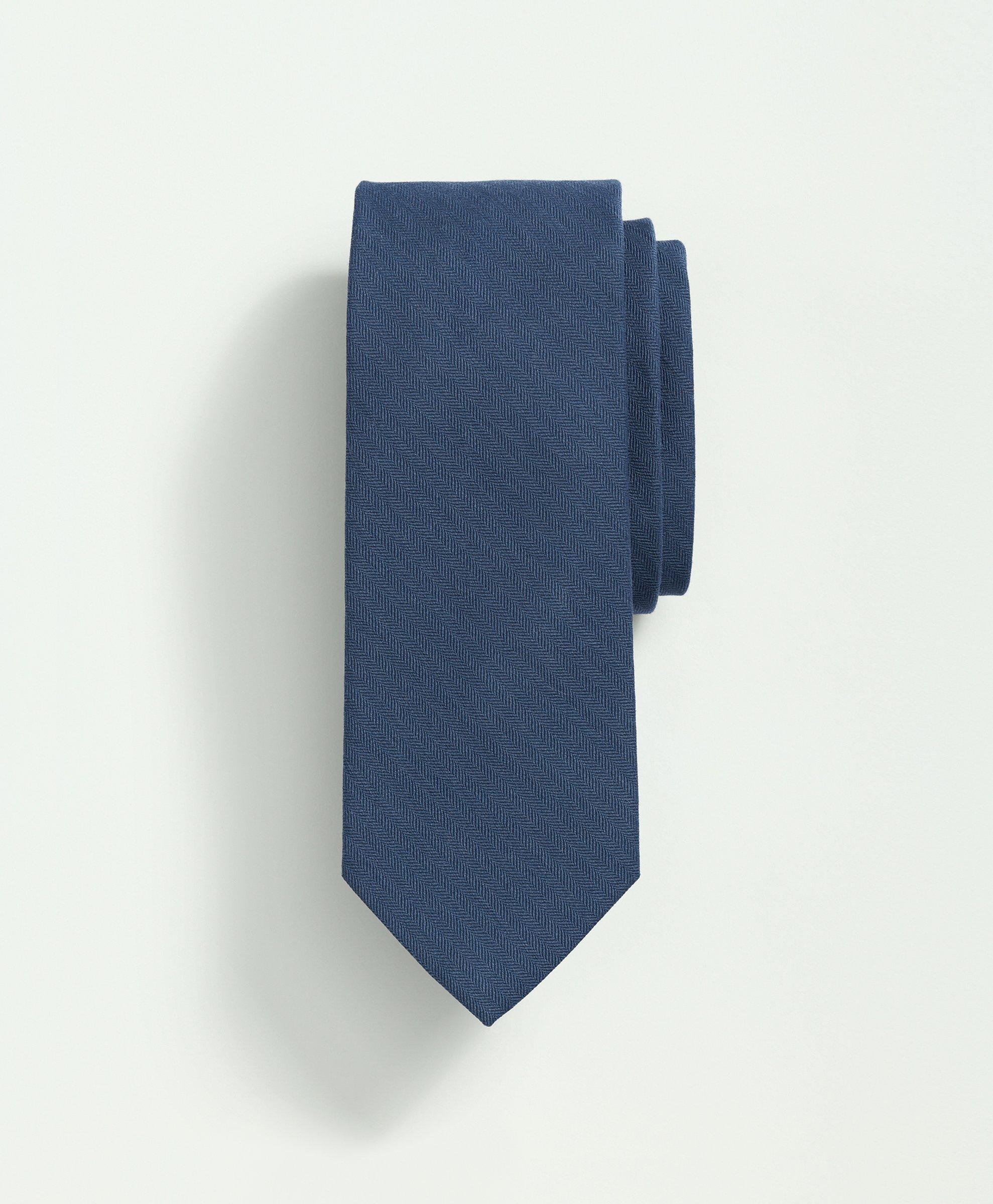 Wool Silk Herringbone Tie