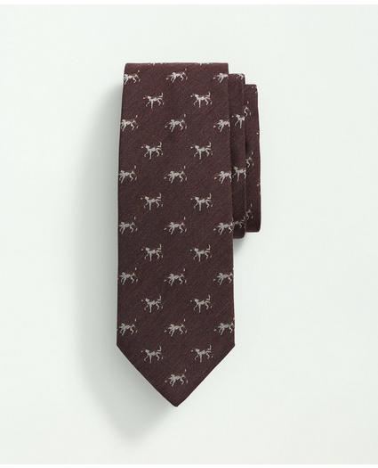 Silk Wool Embroidered Pointer Hound Tie