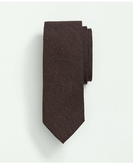Silk Wool Flecked Herringbone Tie