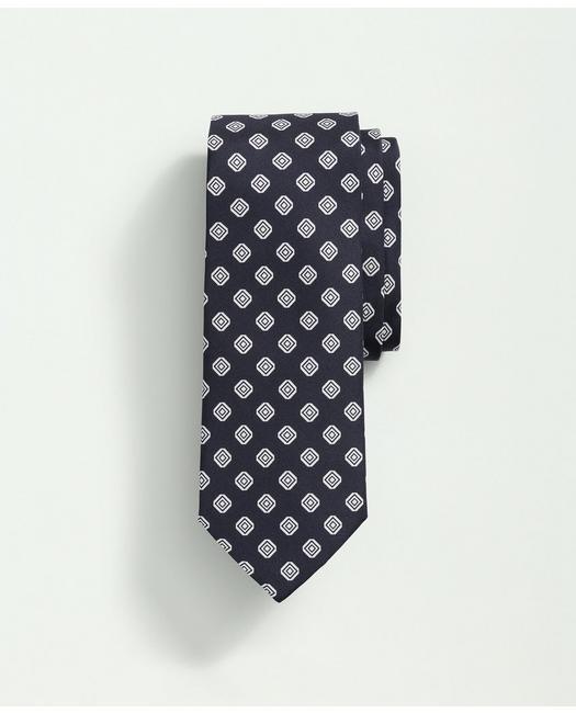 Brooks Brothers Silk Framed Diamond Tie | Navy | Size Regular