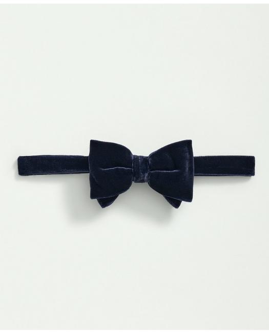 Brooks Brothers Silk Blend Velvet Bow Tie | Navy