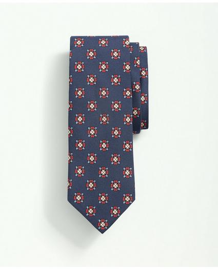 Silk Flower Medallion Tie