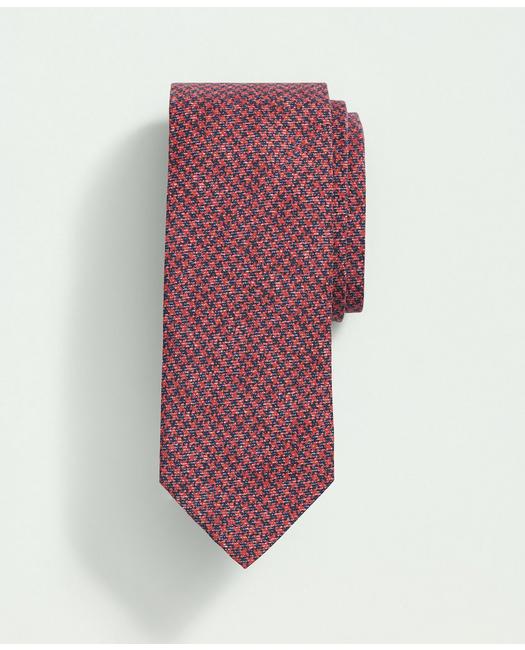 Brooks Brothers Silk Houndstooth Tie | Navy/red | Size L/xl In Navy,red