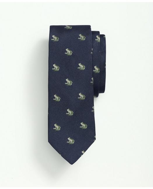 Brooks Brothers Silk Frog Tie | Navy | Size L/xl