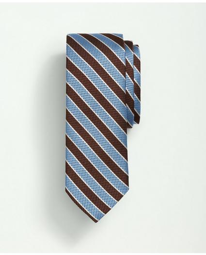 Silk Textured Framed Bold Striped Tie