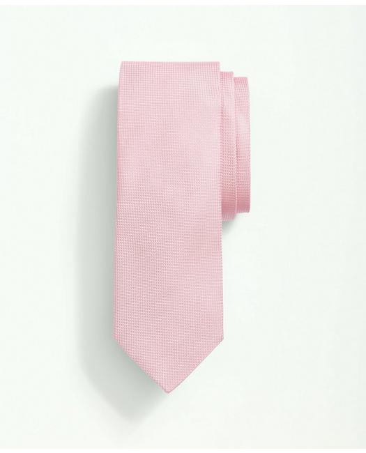 Brooks Brothers Silk Textured Tie | Pink | Size L/xl